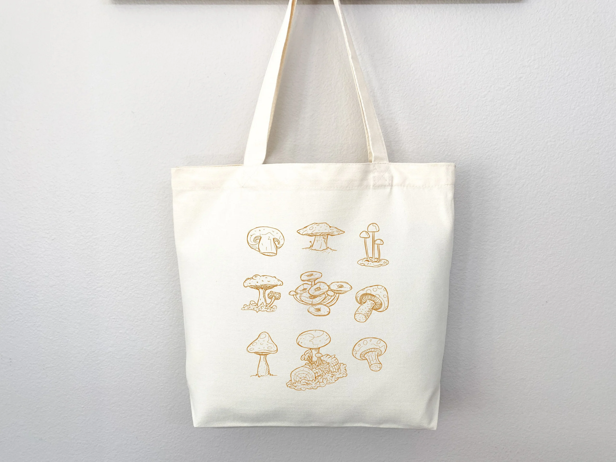 Various Mushroom Species Pattern Tote Bag